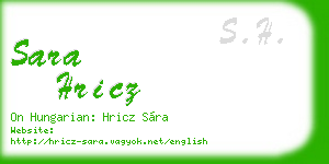 sara hricz business card